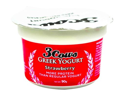 3 Cows Greek Yogurt Strawberry 90 ml