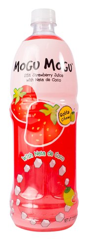 Mogu Mogu Strawberry With Nata De Coco 1 l