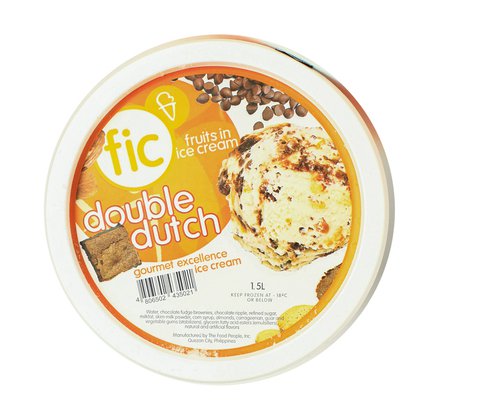 fic Fruits in Ice Cream Gourmet Double Dutch Ice Cream 1.5 l