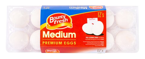 Bounty Fresh Fresh Egg Premium Medium 12 pcs /pack