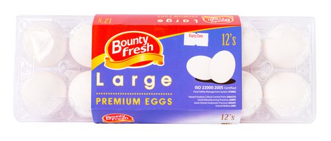 Bounty Fresh Fresh Egg Premium Large 12 pcs /tray