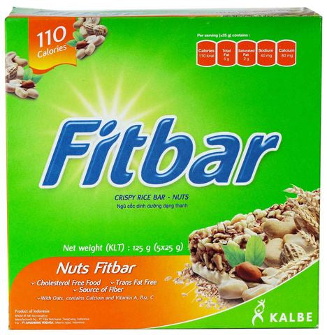 Fitbar Crispy Rice Bar Nuts 5 bars (25 g /bar)