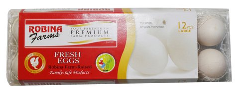 Robina Farms Fresh Egg Large 12 pcs /tray