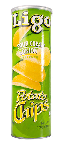 Ligo Potato Chips Sour Cream &amp; Onion 160 g