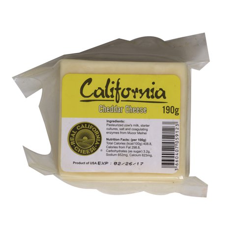 California Natural Cheddar Cheese 190 g