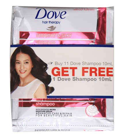Dove Shampoo Straight 10 ml x 12 pcs