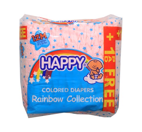 Happy Baby Diapers Pink Medium 12 pcs /pack