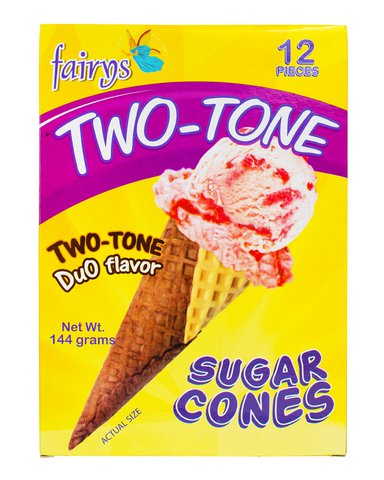 Fairys Two Tone Sugar Cone 12 pcs /pack