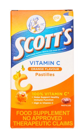 Scott's Chewy Pastilles - Vitamin C Orange Flavour 50 tablets
