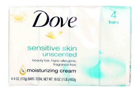 Dove Body Soap Sensitive Skin 4 bars (452 g )