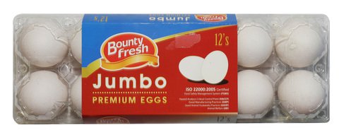 Bounty Fresh Eggs Jumbo 12 pcs /tray