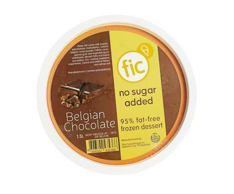 Fic Fruits in Ice Cream Belgian Chocolate No Sugar Added Ice Cream 1.5 l