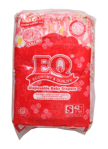 EQ Colors Baby Diaper Big Pack - Small 42 pcs /pack