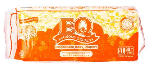 EQ Colors Disposable Baby Diapers Big Pack -Extra Large 30 pcs /pack