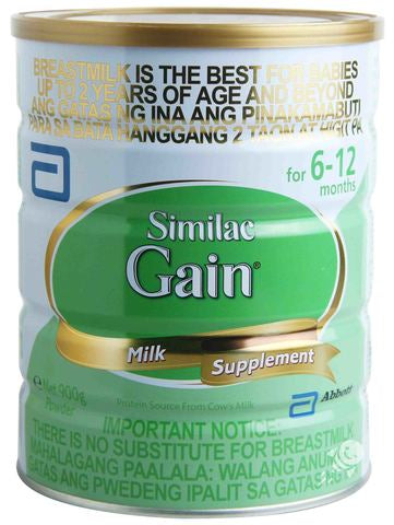 Similac Gain Milk Supplement Baby Formula (For 6-12 Months) 900 g