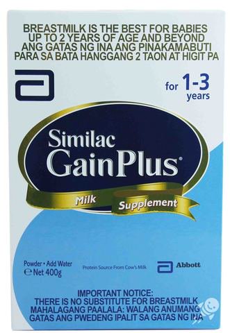 Similac Gain Plus Milk Supplement (For 1-3 Years) 400 g
