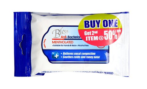 Blest Anti-Bacterial Mentholated 10 sheets /pack