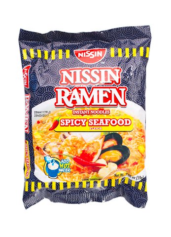 Nissin Ramen Instant Noodle Spicy Seafood Pouch 59 g