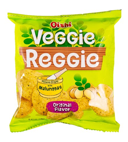 Oishi Veggie Regie Original Potato Chips With Malunggay 20 g