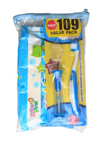 Baby First Wipes Plus Toothbrush 60 wipes /pack