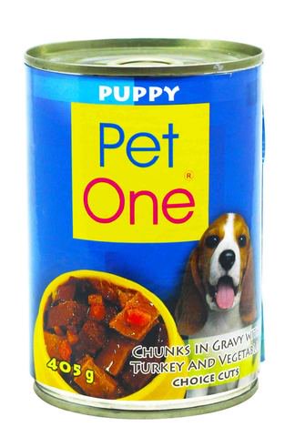 Pet One Chunks In Gravy With Turkey And Vegetable - Puppy 405 g