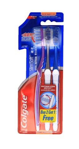 Colgate Toothbrush Slimsoft Dual 2+1 1 pack