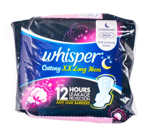Whisper Cottony Soft XX Long With Wings 3 pads /pack