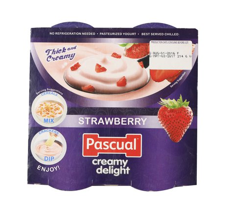 Pascual Creamy Delight Thick And Creamy Yogurt 4 pcs /pack