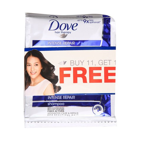 Dove Shampoo Intense Repair 10 ml x 12 pcs