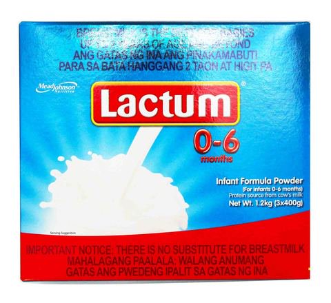 Lactum 0 To 6 Months Plain Instant Formula Powder Milk 1.2 kg