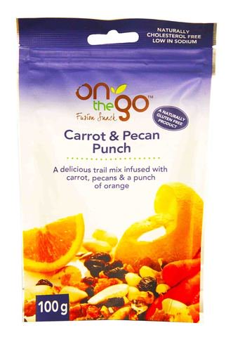 On The Go Fusion Snack Carrot &amp; Pecan 100 g