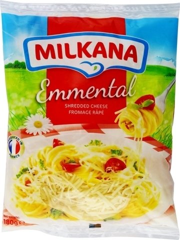 Milkana Emmenthal Shredded Cheese 180 g