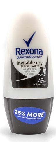Rexona Deo Roll On Invisible Dry Black &amp; White 50 ml