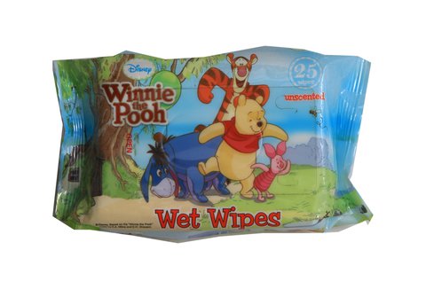 Disney Winnie The Pooh Baby Wipes Unscented 25 sheets (1 pack)