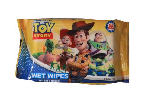 Disney Toys Story Baby Wipes Unscented 25 sheets (1 pack)