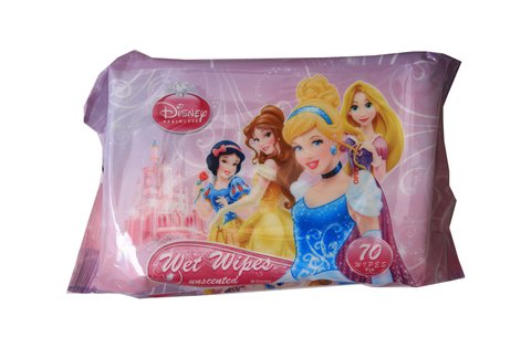 Disney Princess Baby Wipes Unscented 70 wipes /pack