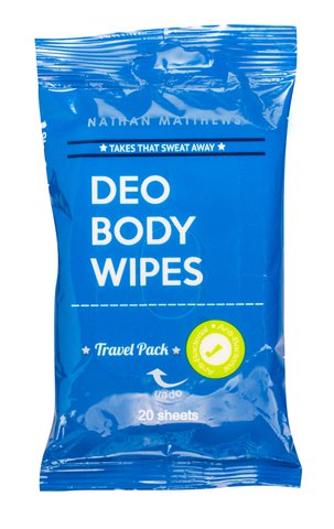 Nathan Matthews Deo Body Wipes Men - Travel Pack 20 sheets /pack