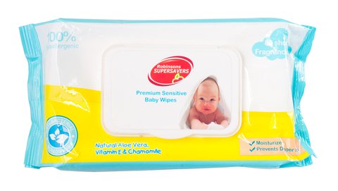 Supersavers Baby Wipes Fragrance Free 80 sheets /pack