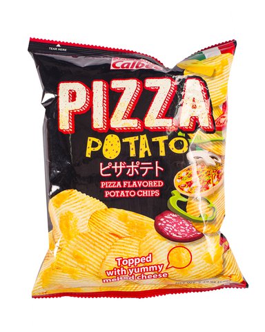 Calbee Pizza Potato Chips Topped With Yummy Melted Cheese 65 g