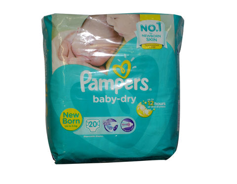 Pampers Baby Dry Newborn Baby Diapers 20 pcs /pack