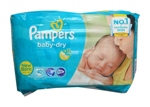 Pampers Baby Dry Newborn Baby Diapers 40 pcs /pack
