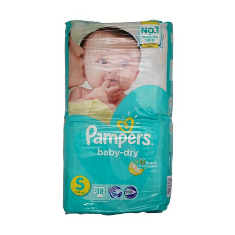 Pampers Baby Dry Baby Diapers Small 58 pcs