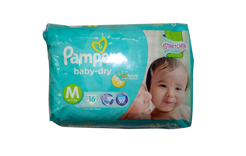 Pampers Baby Dry Baby Diapers - Medium 16 pcs /pack
