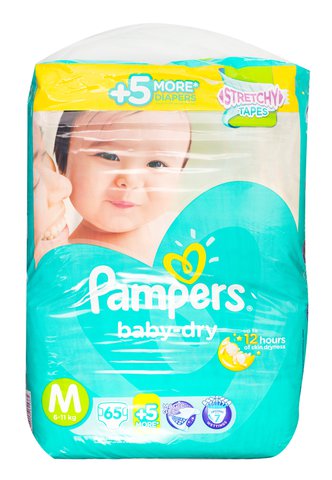 Pampers Baby Dry Diaper Medium + 5 Diapers 65+5 pcs /pack