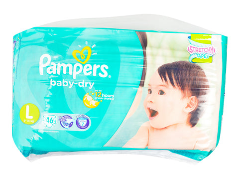 Pampers Baby Dry Baby Diapers Size 3 Large 46 pcs