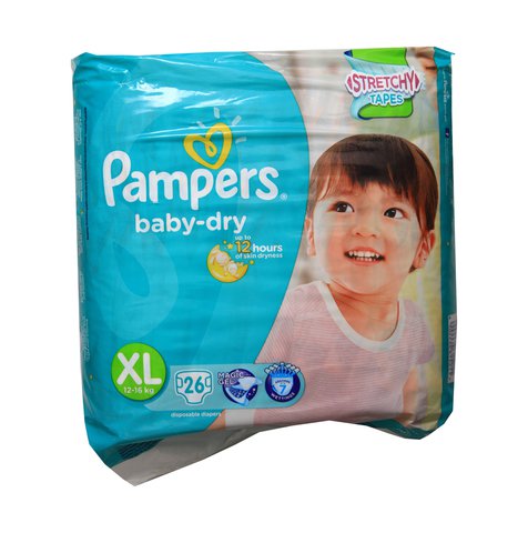 Pampers Baby Dry Baby Diapers Extra Large 26 pcs