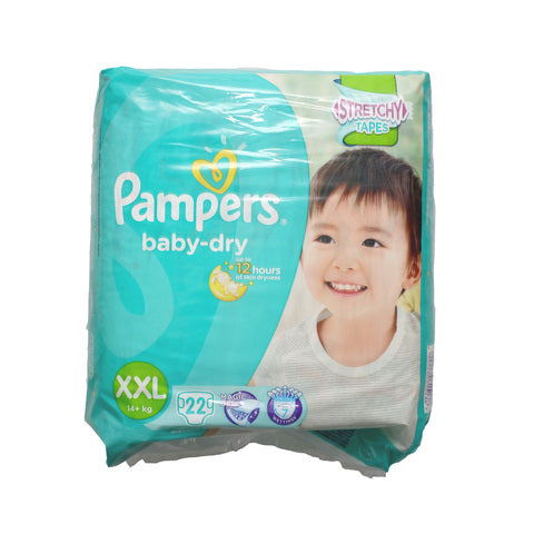 Pampers Baby Dry Baby Diapers – XXL 22 pcs /pack