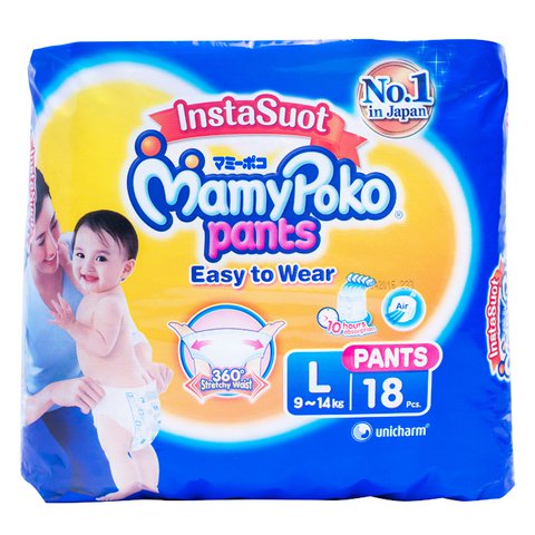 MamyPoko Pants Baby Diapers - Large 18 pcs pack