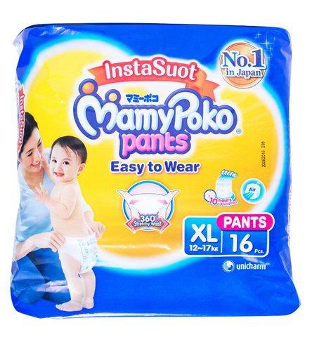 MamyPoko Pants Baby Diapers XL 16 pcs /pack