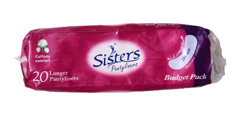 Sisters Pantyliner Cottony Comfort Longer Pantyliners 20 liners /pack